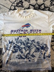 90’s NEW NOS VTG Buffalo Bills Eric Moulds AOP Double Sided Graphic Shirt Size L
