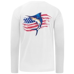Men’s Fish Graphic UPF 50+ Long Sleeve Fishing Shirts Sun Protection Breathab…