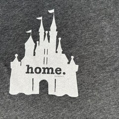 Home Shirt Men Medium Castle Spell Out Travel Magic Work Party Run Gym USA Ex