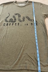 Coffee or Die Snake Black Rifle Coffee Company Olive T Shirt Men’s Small