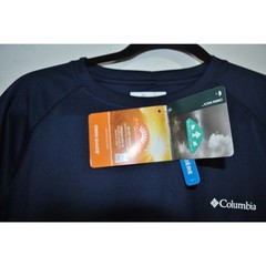 Men’s Columbia Omni-Shade Navy Blue Long Sleeve Pullover shirt size Large New