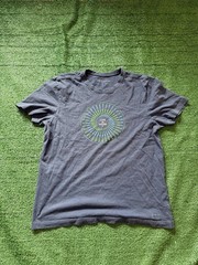 Life Is Good Crusher T Shirt Blue Spiral Graphic Print Mens L – Flaw