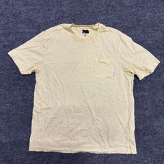 Greg Norman T Shirt Mens Size Large Yellow Short Sleeve Pocket Casual Golf Tee