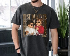 Custom Photo Dad Shirt Personalized Portrait Tee, Grandpa Gift