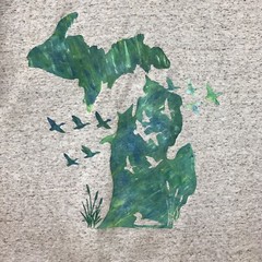 Hand Painted State Of Michigan w/ Ducks New XL Other Designs Available Free S/H