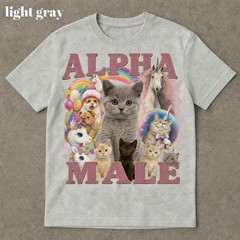 Alpha Male Kitten Funny Shirt – Cursed Cat Meme Tee Cat Lover Gift