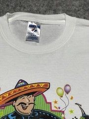 Vintage FIESTA San Antonio Sombrero Shirt White Medium Party mariachi Celebrate