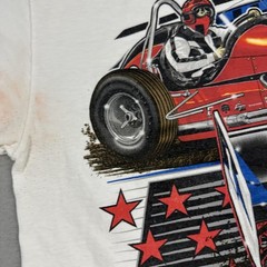Knoxville Raceway Subway Graphic Shirt Mens Medium White Sprint Car Racing Tee