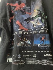 Marvel Spider Man 2 Video Game Promo Shirt PS2 Playstation Double Sided Size L