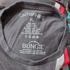 Loot Gaming Destiny Graphic Stripe Black Red White Blue Men’s XL T-Shirt