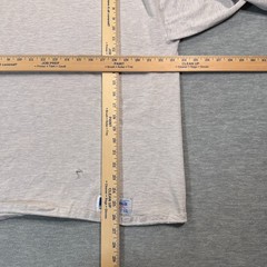 Russell Shirt Men XXL Gray Mock Neck USA Made Vintage Long Sleeve Cotton Blend
