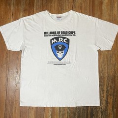 Vintage MDC Shirt Size XL Punk Band Tour Political Anti George Bush Cop Protest