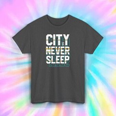 City That Never Sleeps T-Shirt S-5XL NYC Urban Style Graphic Tee New York Gift