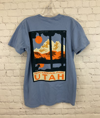 Image One C1717 Men’s ZION NATIONAL PARK UTAH Cotton T-Shirt Blue S Small