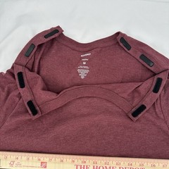 Sonoma Men’s Sz M Adaptive Collar T-Shirt Maroon Long Sleeve Tee NWT