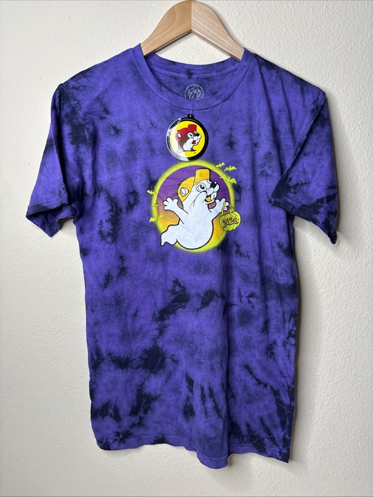 Buc-ee’s Halloween Shirt Mens Sz S Tie Dye Acid Wash Glow In The Dark Tee 2024