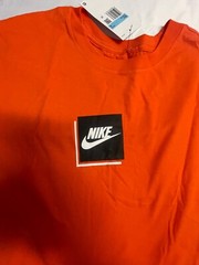 Nike Air Men’s Athletic T-Shirt Size MEDIUM Blocked Logo Gym Graphic FD6660 820