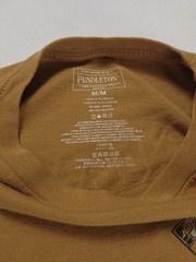 Pendleton Mens Sz M Rodeo Flag Graphic T-Shirt Brown Cowboy Horse Rider Logo Tee