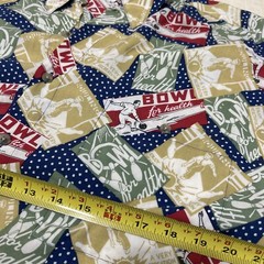 Bowl For Health Pierre Cardin Korea All Over Print Men’s Large Button Front VTG