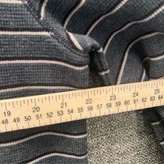 Eddie Bauer Waffle Knit Thermal Shirt Black Large Striped Undershirt Baselayer