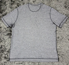 Tommy Bahama Henley Shirt Mens Medium Gray Short Sleeve Chest Pocket Heather