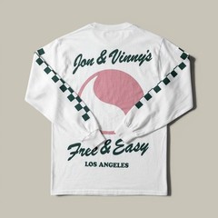 Free & Easy Jon & Vinny’s Los Angeles T-Shirt White Mens Large L Streetwear