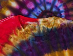 Handmade Ice Tie Dye T-Shirt Large Mens Womens Soft Cotton Classic Spiral