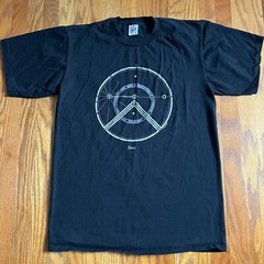 Vintage Jerzees Combed Cotton 90s Men’s Lg Black T Shirt Paris Art Made In USA