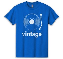 VINTAGE VINYL T SHIRT DJ MUSIC CLASSIC RECORD COLLECTOR TECHNICS 1200 TURNTABLE