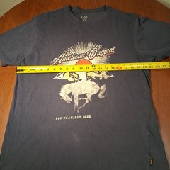 Lee Jeans T Shirt Mens Size Extra Large Country Western Cowboy And Bronco