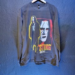 WCW STING CUSTOM LONG SLEEVE 2 SIDDED PRINT SHIRT LA APPAREL VINTAGE FADE