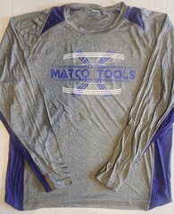 Gray / Purple Colorblock Tee Long Sleeves Matco Tools PDMT562L