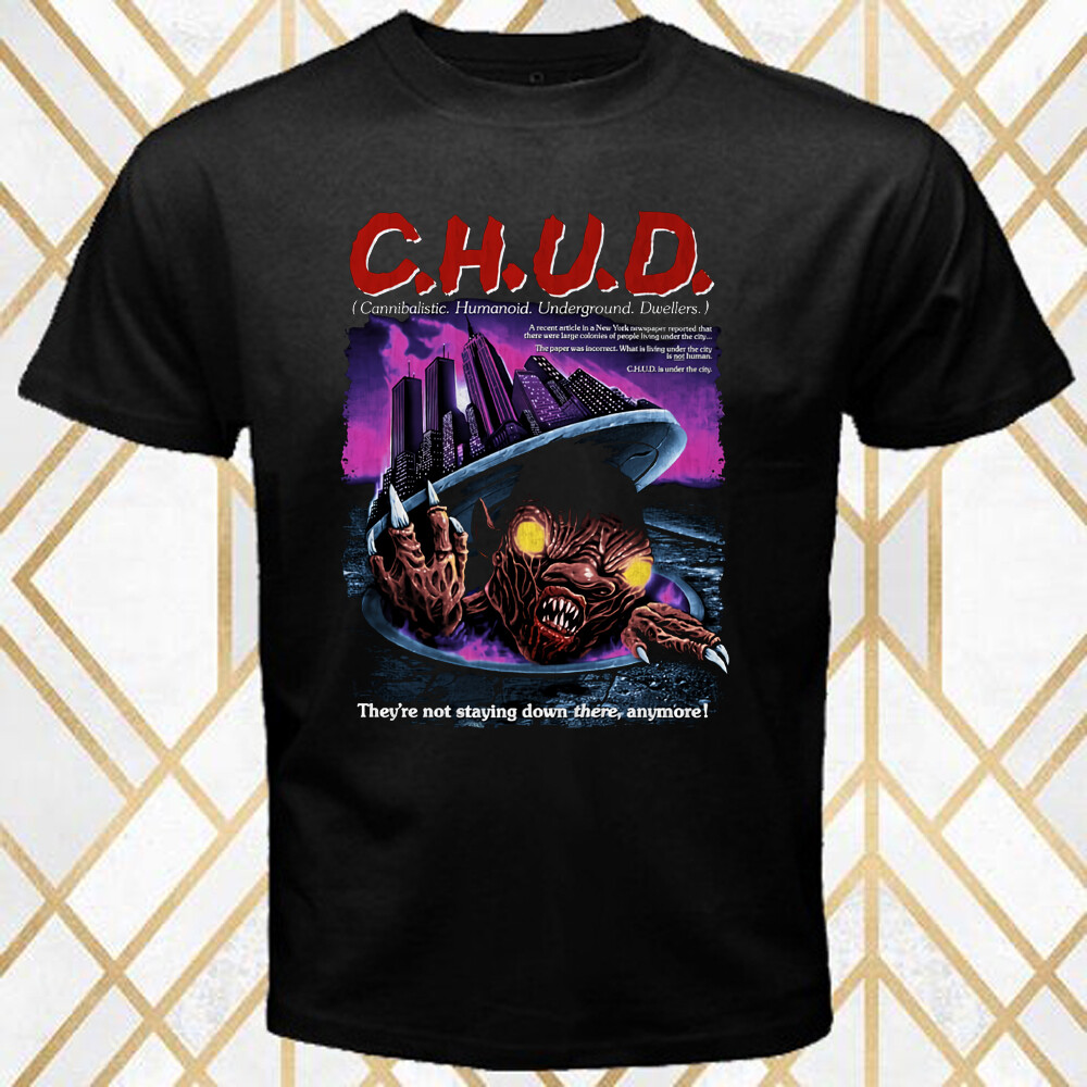 CHUD Horror Movie Logo Men’s Black T-Shirt Size S – 3XL