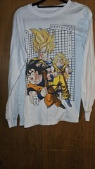 3 Dragon Ballz Tshirts Size Small Long Sleeve 2 White 1 Black As Pictured