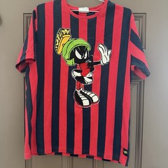 Space Jam Stripe Tribute T-Shirt Vintage Edition Marvin the Martian Size 2XL