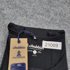 Chubbies Shirt Mens Small Black Neon Dream Tank Top Tropical Beach Graphic Tee