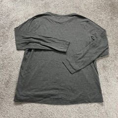 Athletic Works Driworks Basic Tee T-Shirt Mens Large Gray Long Sleeve Active Top