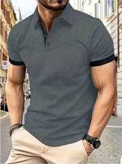Men’s Breathable Summer Stripe Polo Shirt Stylish Lightweight Casual Top Wear