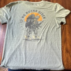 5.11 Tactical Gray Green “NO RUCKS GIVEN” T-Shirt Med