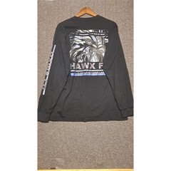 Hawx FR workwear flame resistant shirt crewneck men’s black size medium logo