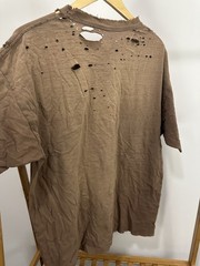 VTG Which Came First Gradient Sun Faded Thrashed Distressed Worn WIP T-Shirt XL