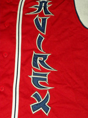 Avirex Red Sleeveless Baseball Jersey 3X Kanji Back Vintage Streetwear