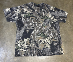 Vintage RedHead Mossy Oak Camo Pocket Tee AOP Men’s XL 50/50 USA Tree Foliage