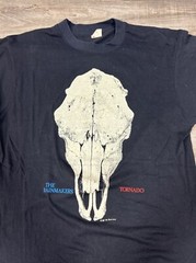 Vintage 1987 Screen Stars Rainmakers Tornado T-Shirt Men’s L Black Graphic Tee