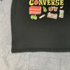 Converse Oversized Fit T Shirt Mens M Black Graffiti Cartoon Short Sleeve Summer