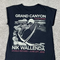 Nik Wallenda Shirt Mens Medium Black White Grand Canyon Tight Rope World Record
