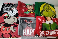 Mens 2XL Lot of 6 Christmas T-Shirts New Elf Grinch Mickey Nasa The Office