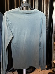 The North Face Long Sleeve Pocket Logo T-Shirt Gray Blue Unisex Adults