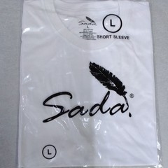 Sada Men’s White L Cotton Knit Crew Neck Short Sleeve T-Shirt