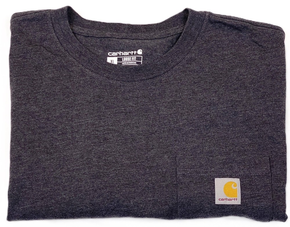 Carhartt K87 Loose Fit Short Sleeve Heavy Weight Pocket Tee XL Charcoal Gray